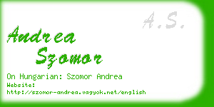 andrea szomor business card